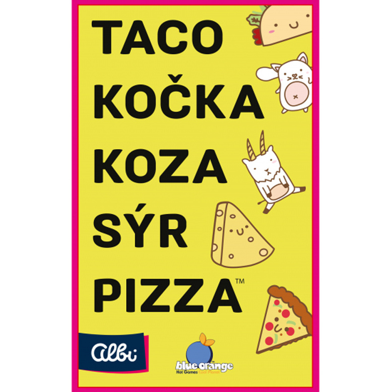 Taco, kočka, koza, sýr, pizza