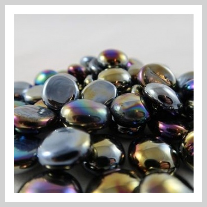 Chessex Tokens - Iridized Opal Black