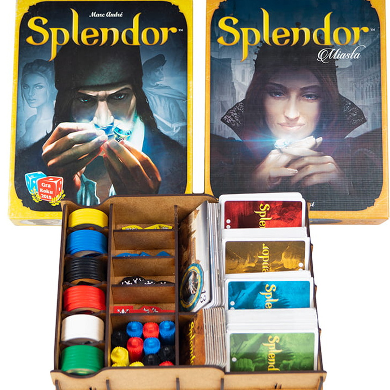 Dřevěný pořadač pro Splendor + rozšíření (e-Raptor)