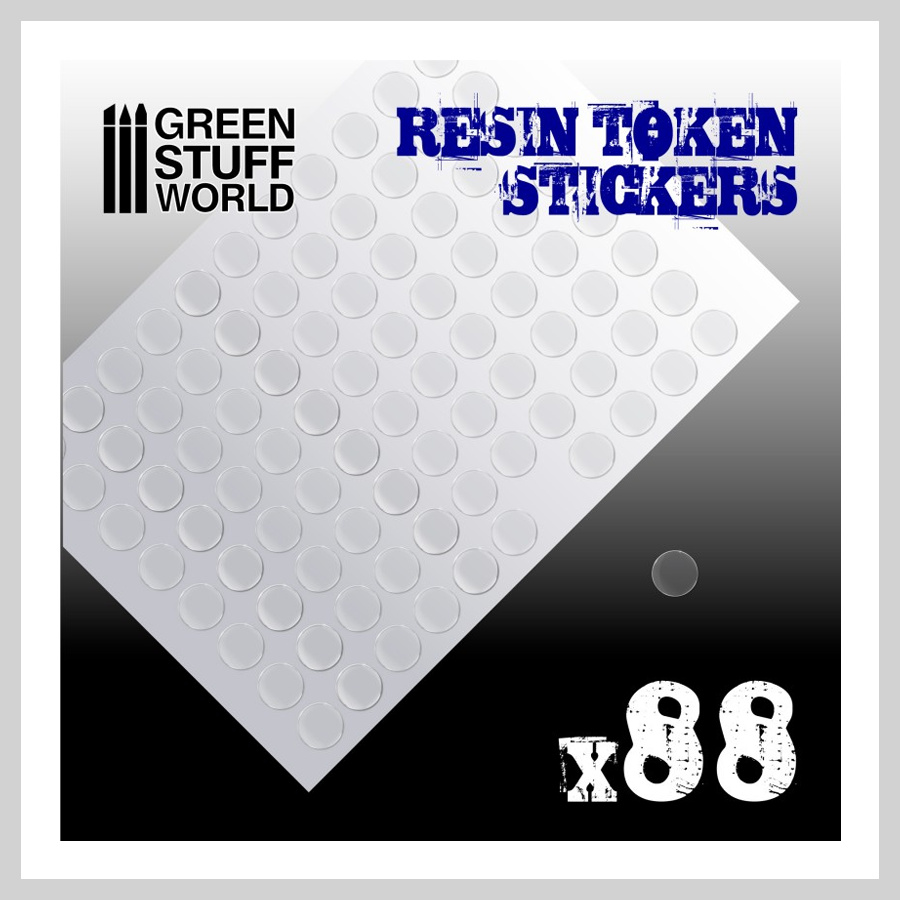 Green Stuff - Resin Token Stickers 15 mm