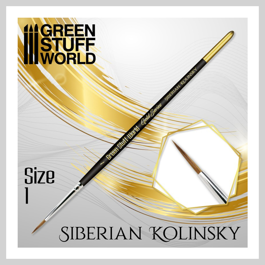 Green Stuff - Siberian Kolinsky Gold Brush 1