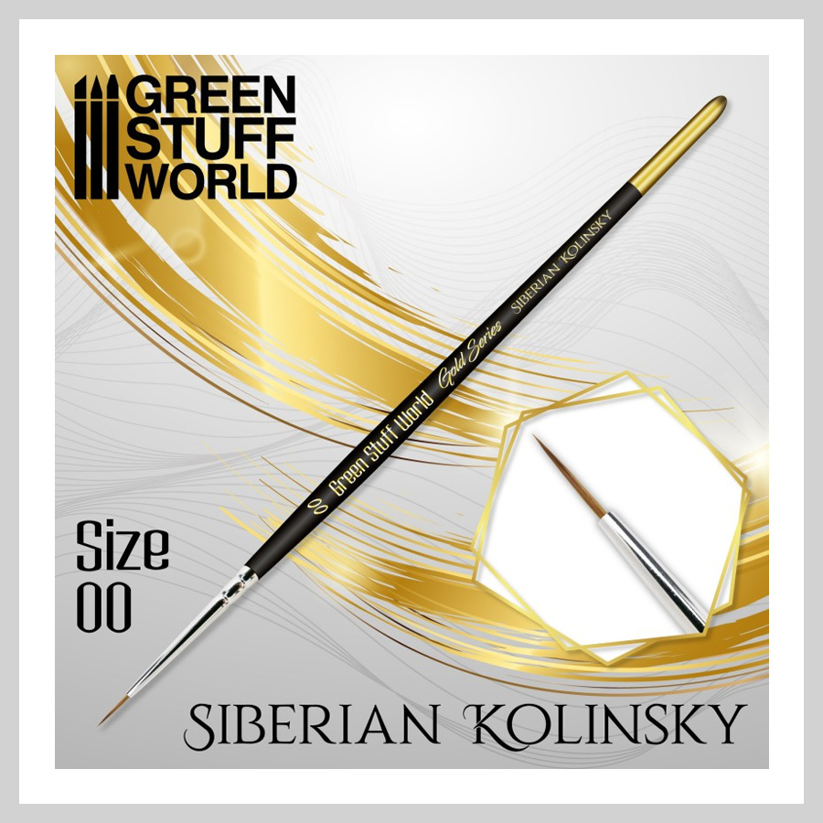Green Stuff - Siberian Kolinsky Gold Brush 00