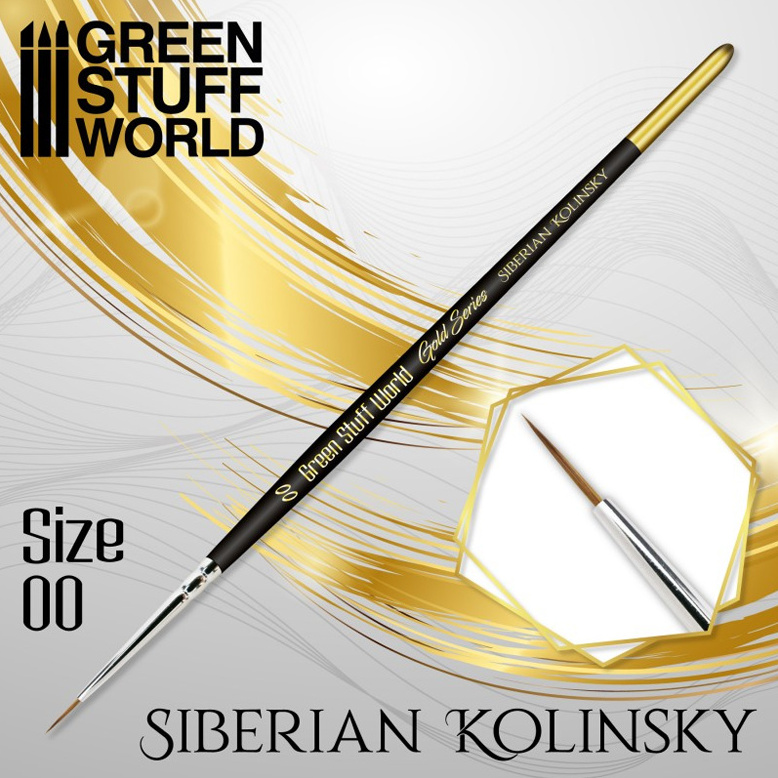 Green Stuff - Siberian Kolinsky Gold Brush 00