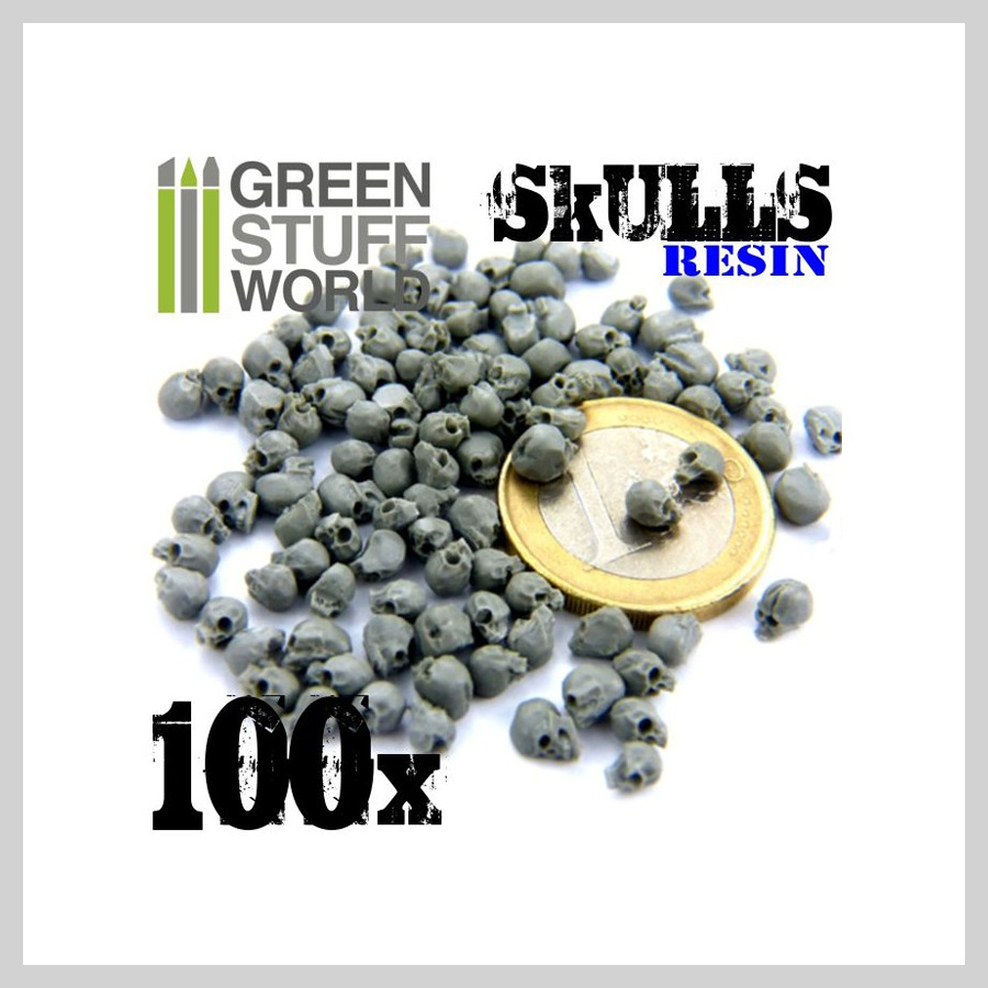 Green Stuff - Skulls 100x
