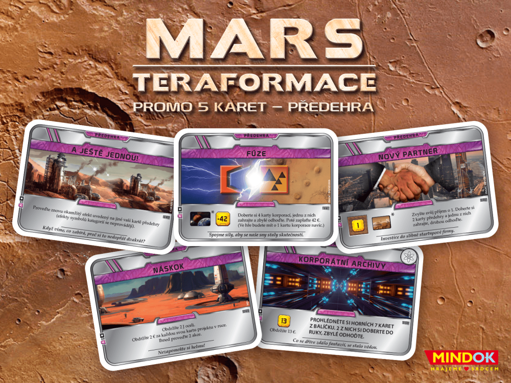 Mars: Teraformace - 5 promo karet k Předehře