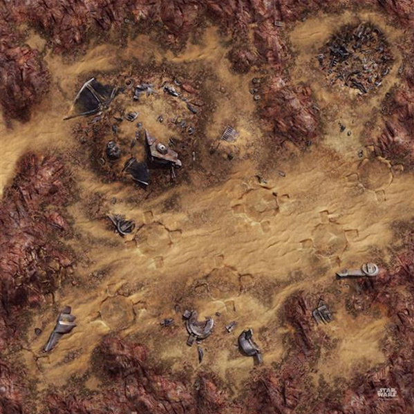 Playmat - Star Wars: Legion - Desert Junkyard (90x90)